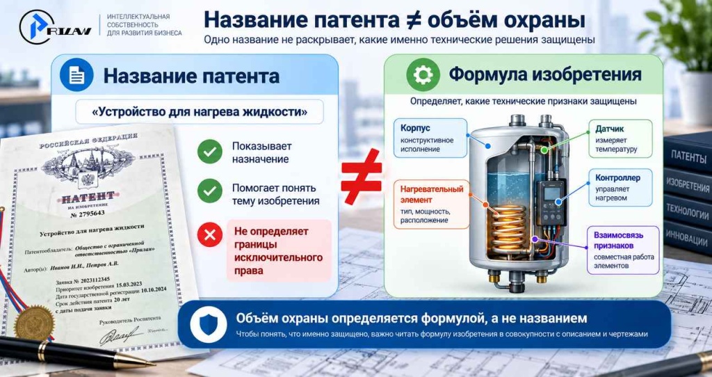 Название патента ≠ объём охраны Название патента ≠ объём охраны