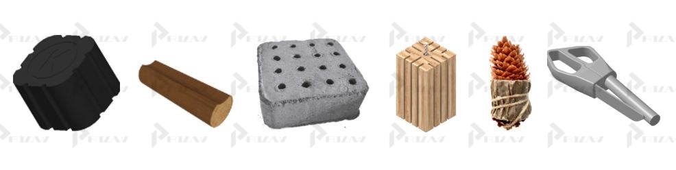 Патенты на промышленный образец класс 23-05 МКПО: дизайн и форма топливного брикета, блока для розжига огня