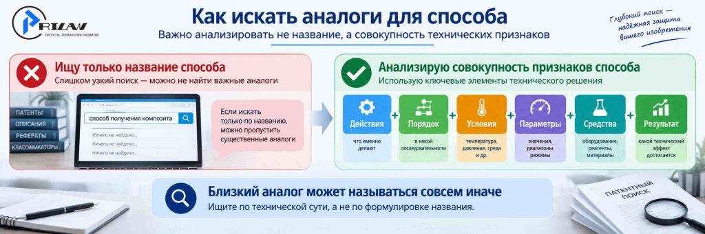 Как искать аналоги для способа