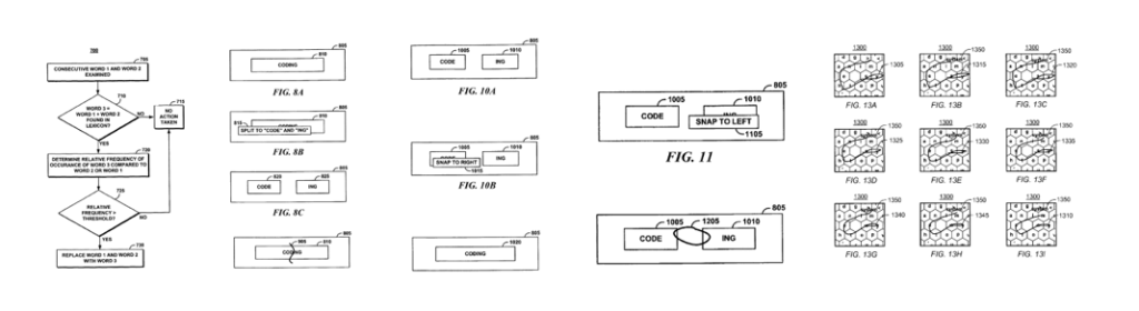 Схемы патента на систему ввода текста на клавиатуре