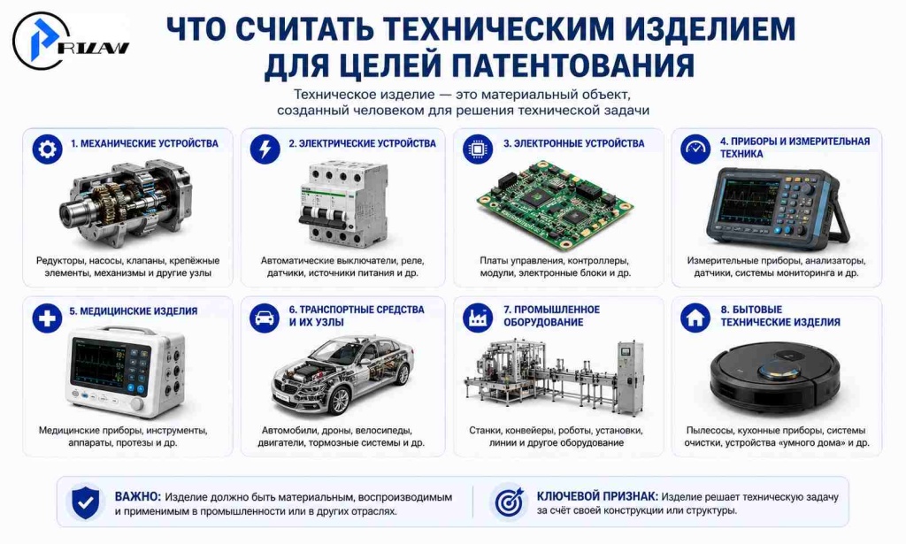 Примеры технических изделий для патентования Примеры технических изделий для патентования