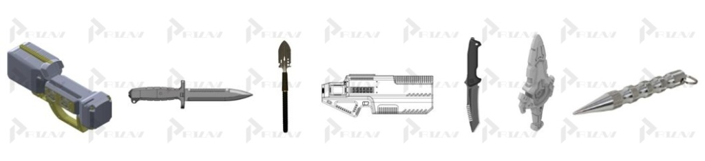Патенты на промышленный образец класс 22-02 МКПО: дизайн и форма ножа, штыка, гарпуна, противодронового ружья