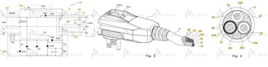 Патент на изобретение № 11243265 Интеллектуальное устройство обнаружения и прерывания тока утечки для шнура питания