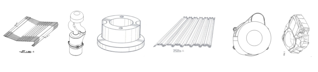 Изображения внешней формы деталей и продуктов в металлургии