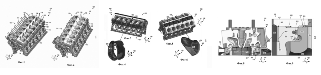 Чертёж двигателя внутреннего сгорания (ДВС)
