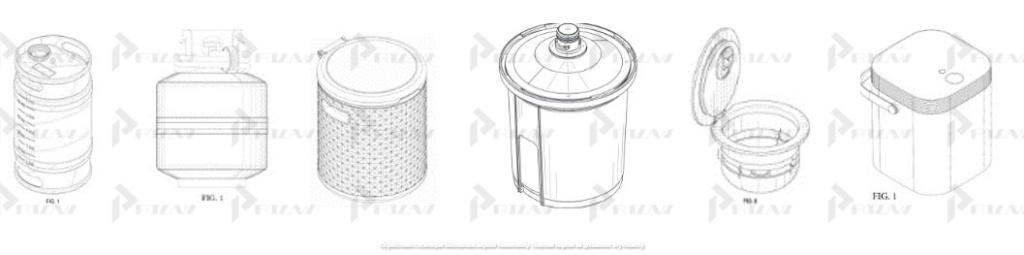 Патенты на промышленный образец класс 09-02 МКПО: дизайн и форма металлической тары, бидонов, баков, банок, бочек