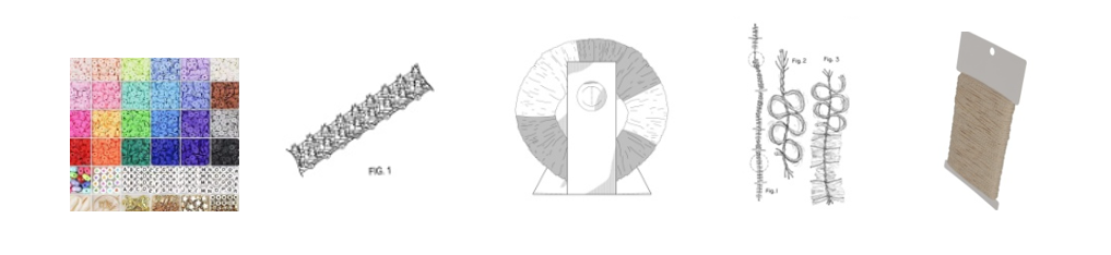 Патенты на промышленный образец класс 05-01 МКПО: Изделия прядильного производства, пряжа, нити