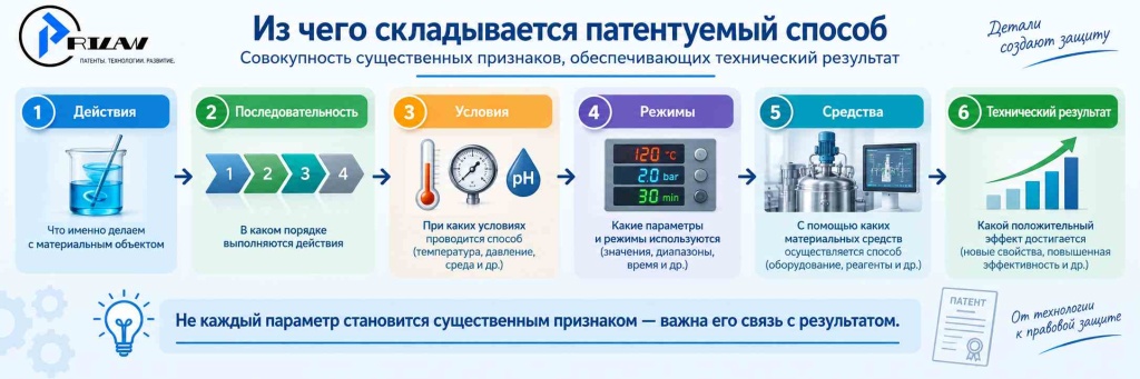 Из чего складывается патентуемый способ