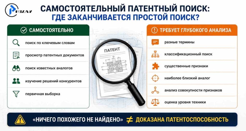 Самостоятельный патентный поиск: где заканчивается простой поиск