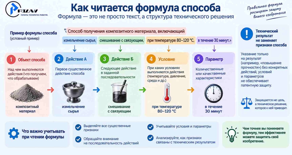 Как читается формула способа