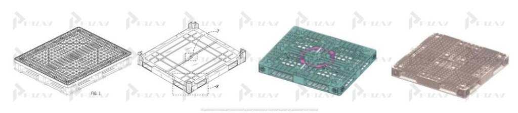 Патенты на промышленный образец класс 09-08 МКПО: дизайн и форма поддонов и платформ для вилочных погрузчиков