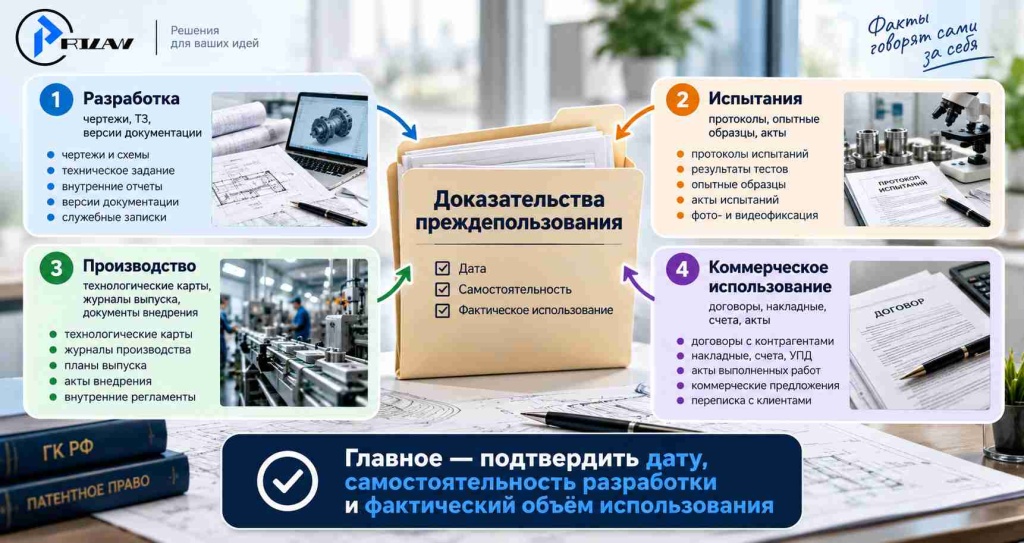 Доказательства преждепользования Доказательства преждепользования