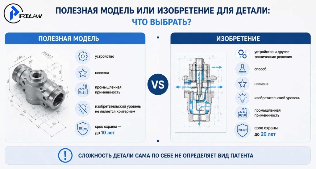 Полезная модель или изобретение для детали