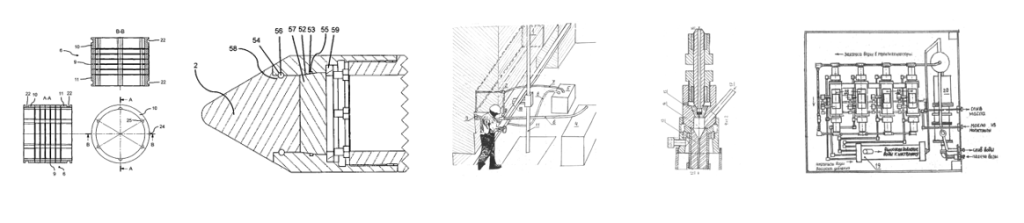 Чертежи для Датчика мониторинга в шахтах, Инструмента для добычи горных пород, Анализатора воздуха в подземных выработках
