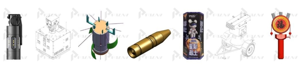 Патенты на промышленный образец класс 22-03 МКПО: дизайн и форма петарды, фейерверка, снаряда, патрона, гранаты