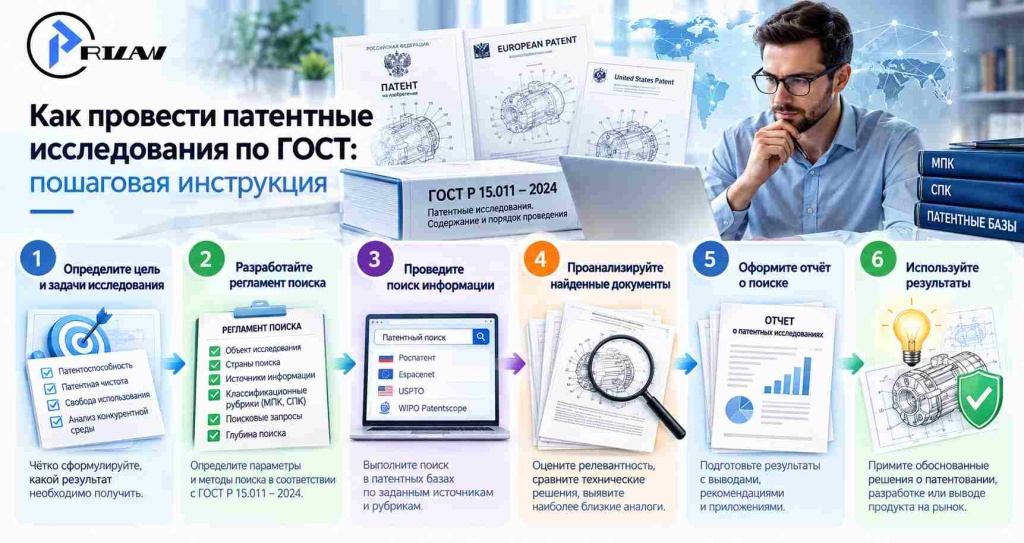 Пошаговый процесс патентного исследования Пошаговый процесс патентного исследования