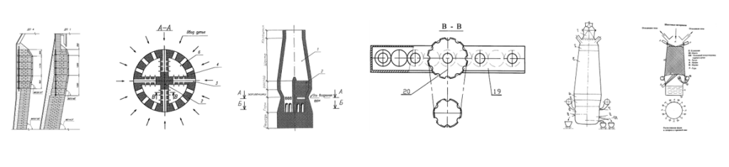 Чертежи объектов оборудования, машин и установок для металлургии