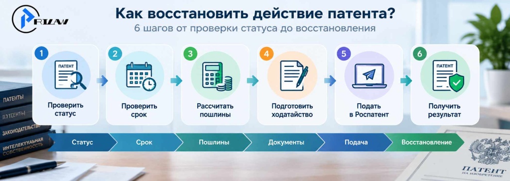 Как восстановить действие патента: 6 шагов