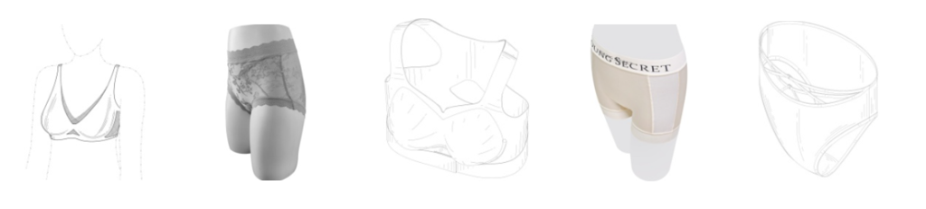 Патенты на промышленный образец класс 02-01 МКПО: бельё мужское, женское, детское, корсеты, бюстгальтеры, трусы, пижамы