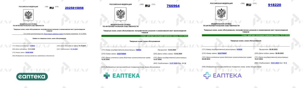 Товарные знаки Еаптека
