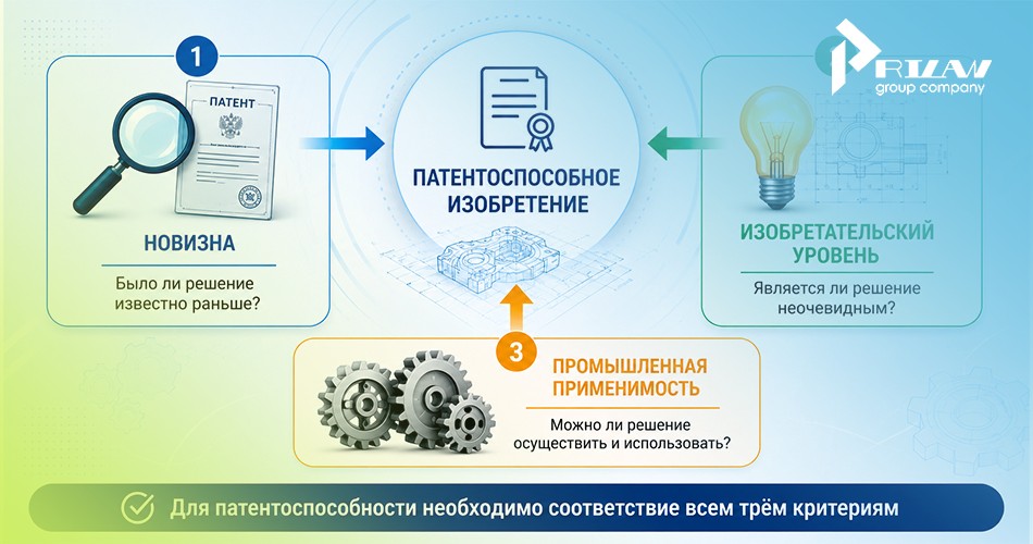 Критерии патентоспособности изобретения Критерии патентоспособности изобретения