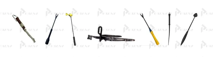 Кнуты, бичи, хлысты, шпоры, тычки, погоняла, стрекала Патенты на промышленный образец класс 30-05 МКПО: дизайн и форма кнута, бича, хлыста, шпоры, погоняла