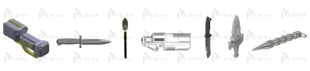 Патенты на промышленный образец класс 22-02 МКПО: дизайн и форма ножа, штыка, гарпуна, противодронового ружья