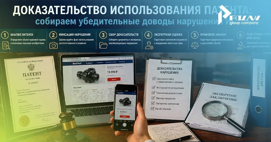 Доказательства о нарушении патента для суда 