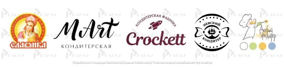 Примеры товарных знаков 30 класса МКТУ: производство кондитерских изделий и десертов