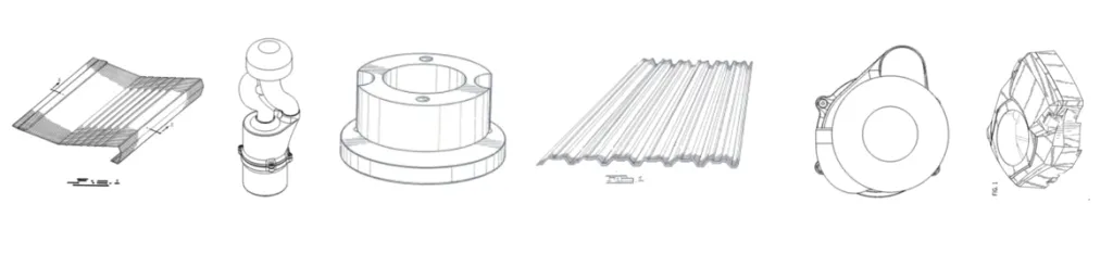Изображения внешней формы деталей и продуктов в металлургии