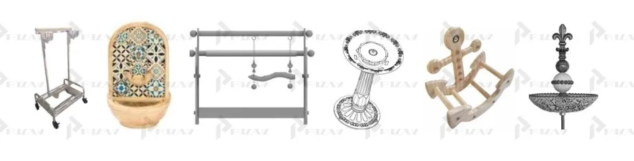 Насесты и ванночки для птиц Патенты на промышленный образец класс 30-07 МКПО: дизайн и форма насеста, ванночки для птиц
