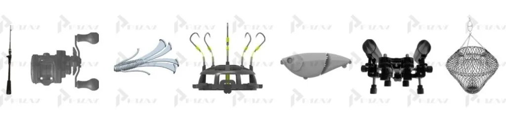 Патенты на промышленный образец класс 22-05 МКПО: дизайн и форма удочки, поплавка, катушки, сети, приманки