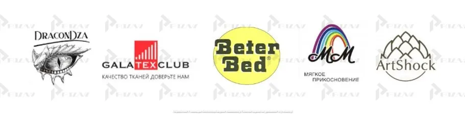 Товарные знаки 24 класса МКТУ: производство тканей трикотажных, ситцевых, льняных, шерстяных, пеньковых