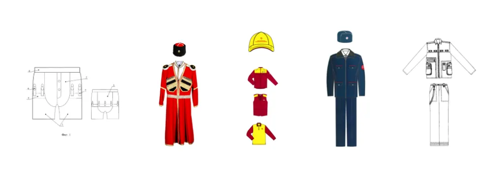 Примеры запатентованной мужской одежды