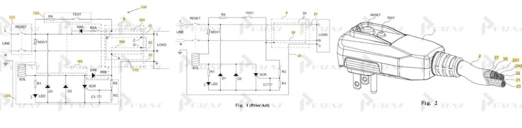 Патент на изобретение № 11480628 Шнур питания для использования с устройством обнаружения и прерывания тока утечки Патент на изобретение № 11480628 Шнур питания для использования с устройством обнаружения и прерывания тока утечки