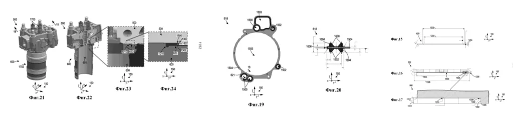 Чертёж патента на двигатель внутреннего сгорания (ДВС)