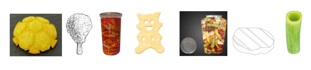 Фигурки из овощей и фруктов, чипсы, соки, джемы, компоты, смузи, соленья Патенты на промышленный образец класс 01-02 МКПО: Фрукты, овощи и продукты из них