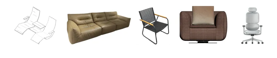 Патенты на промышленный образец класс 06-01 МКПО: зайн стульев, кресел, диванов и другой мебели для сидения