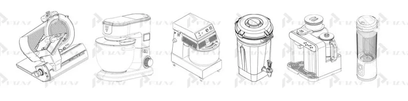 Чертежи бытовой техники для приготовления еды и напитков
